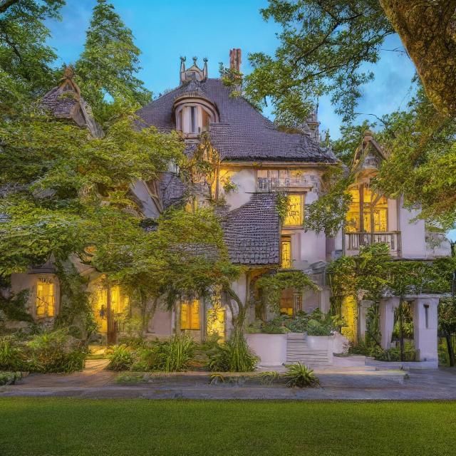 Majestic Polish House in Dreamlike Landscape