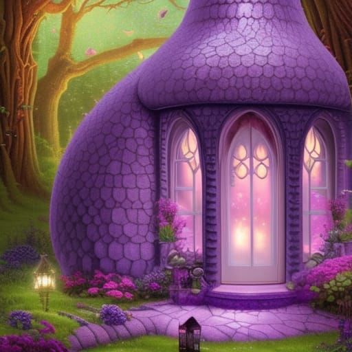 Purple eggplant house