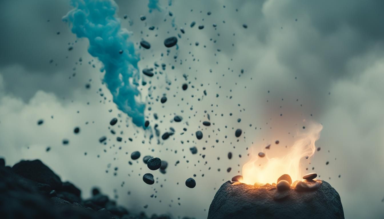 Dramatic Blue Pill Bottle in Cinematic Lighting