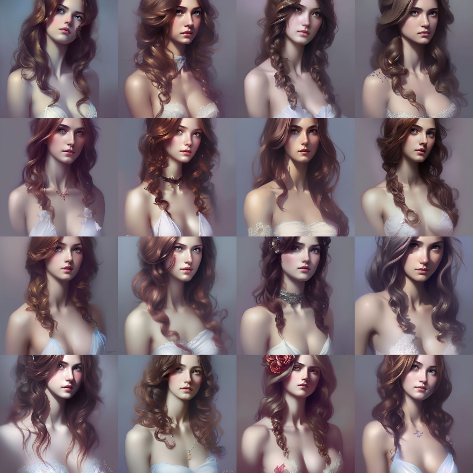 Muscular College Girl Portrait in Hyperdetailed Digital Art