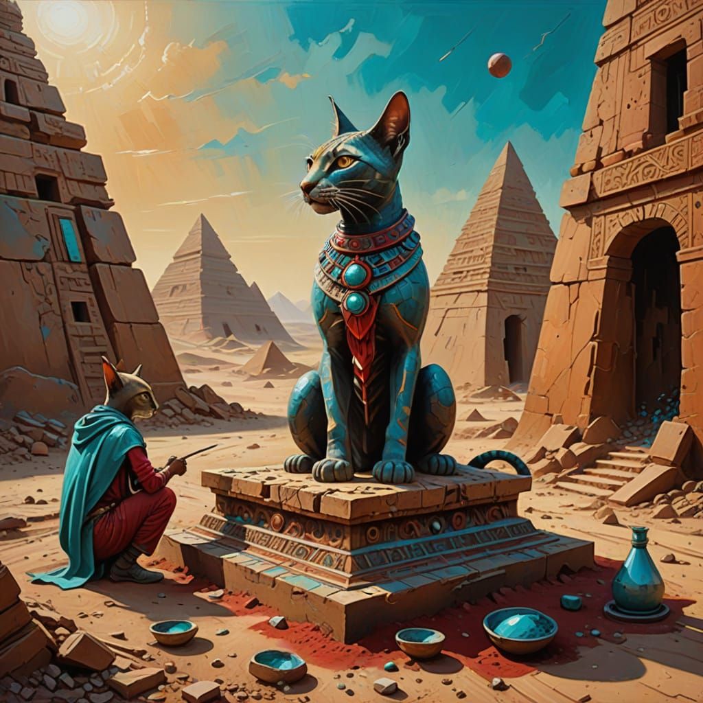 Surreal Liliputian Engineers Craft Whimsical Engine in Vibra...