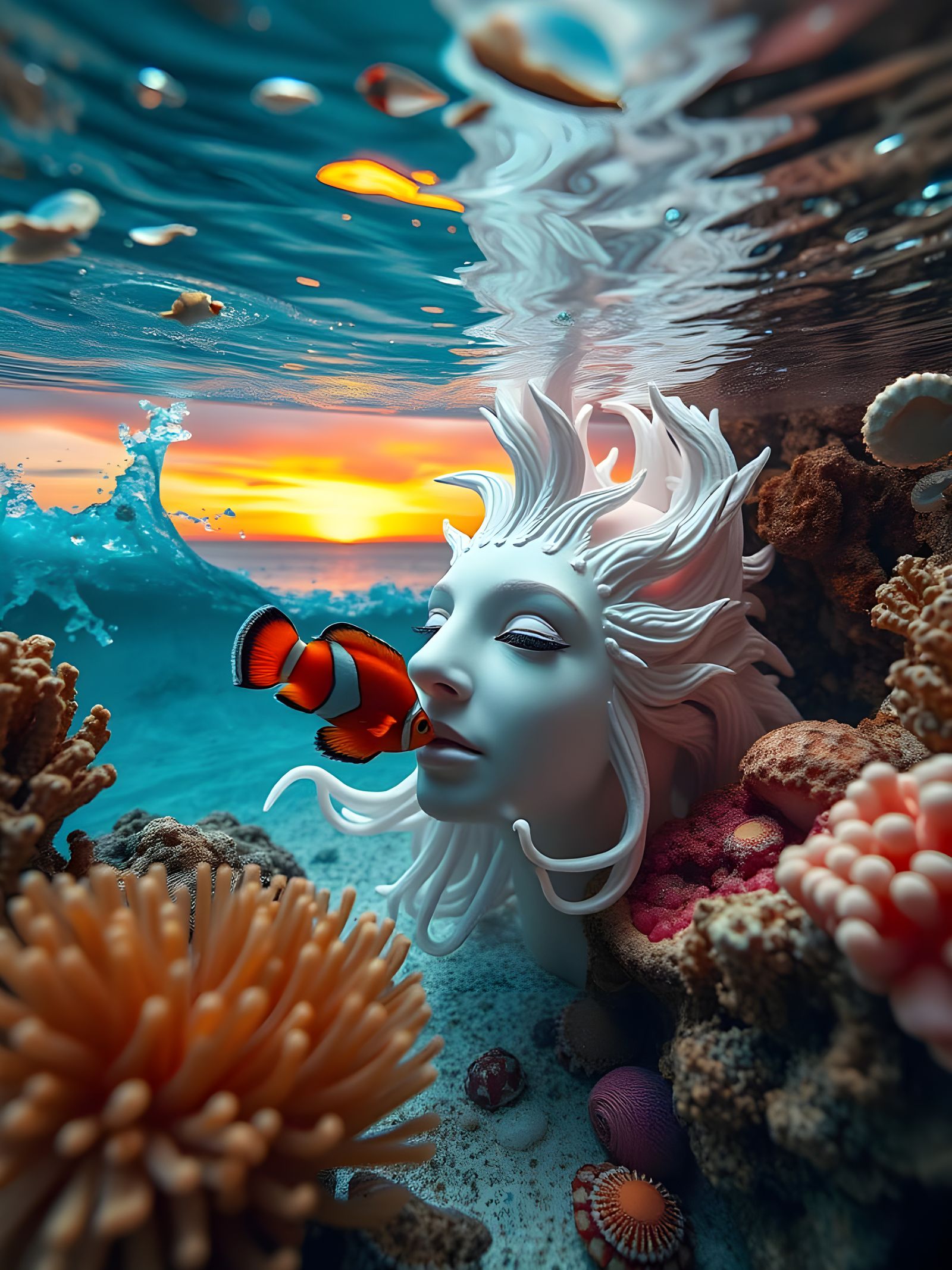 Cosmic Mermaid Goddess of the Ocean Depths