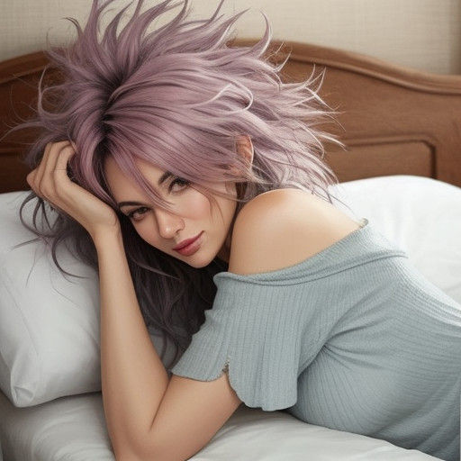 Adorable Morning after Bedhead in Soft Focus