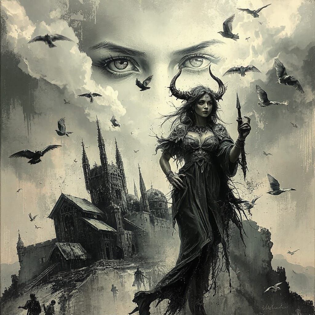 Surreal Dystopian Landscape with Ethereal Palette