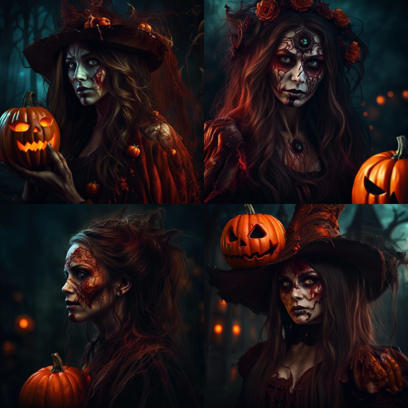Creepy Halloween Witch Zombie Profile Picture