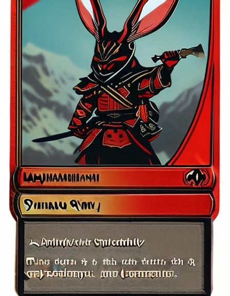 Samurai Rabbit Magic Card Illustration