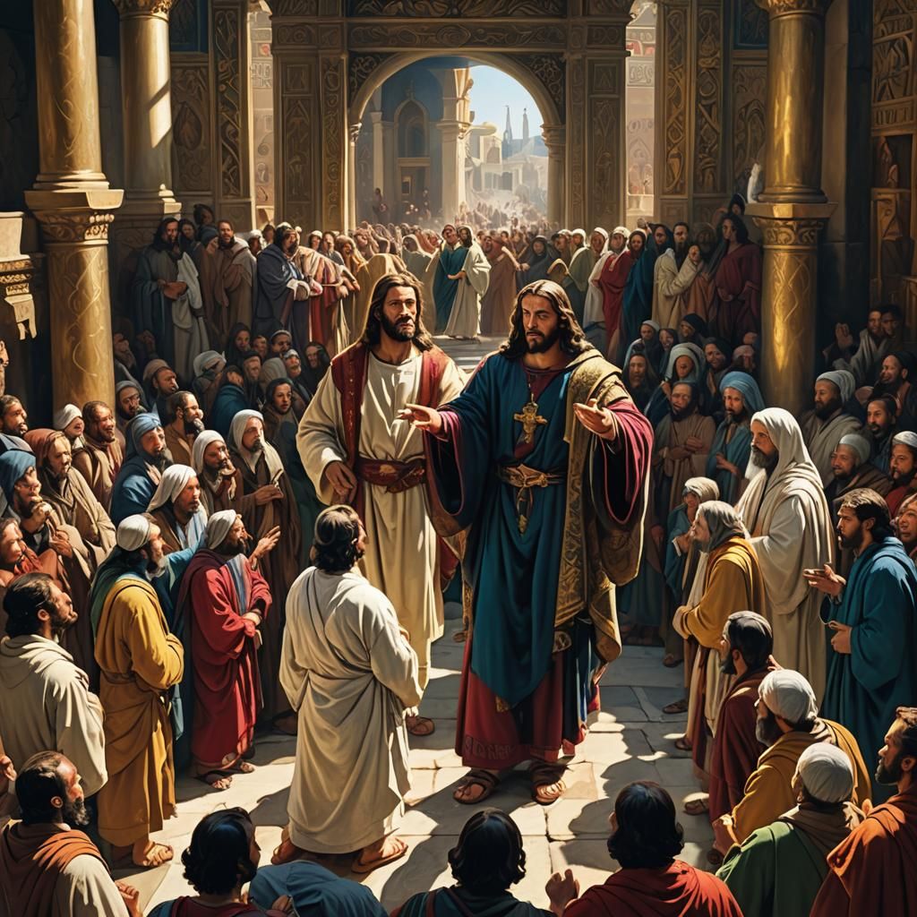 Jesus Scolds Pharisees: A Baroque Rendering