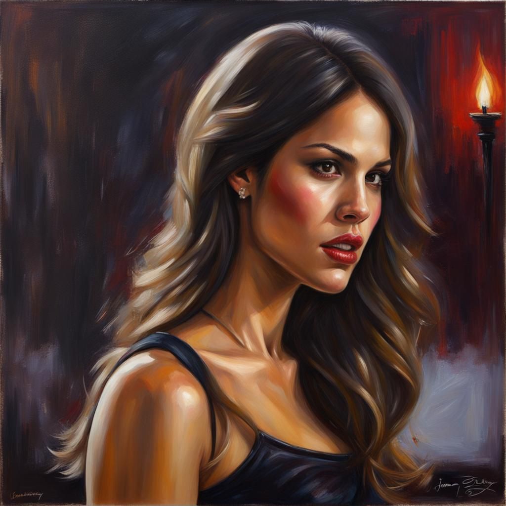 Eiza Gonzales Portrait in Oil Painting Style