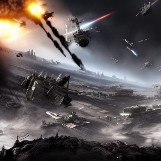 Epic Battle: UNSC vs Covenant in Digital Art