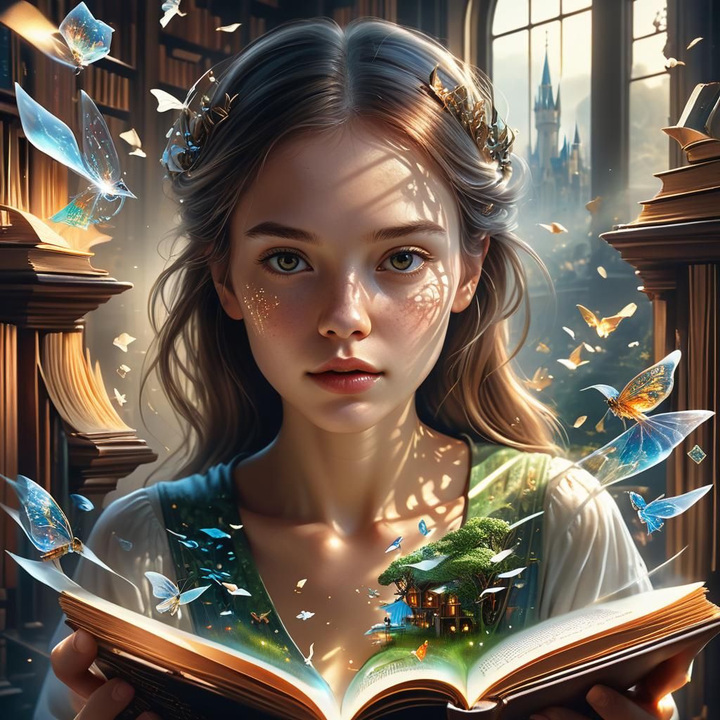 Fantasy Woman Portrait in Hyperrealistic Style