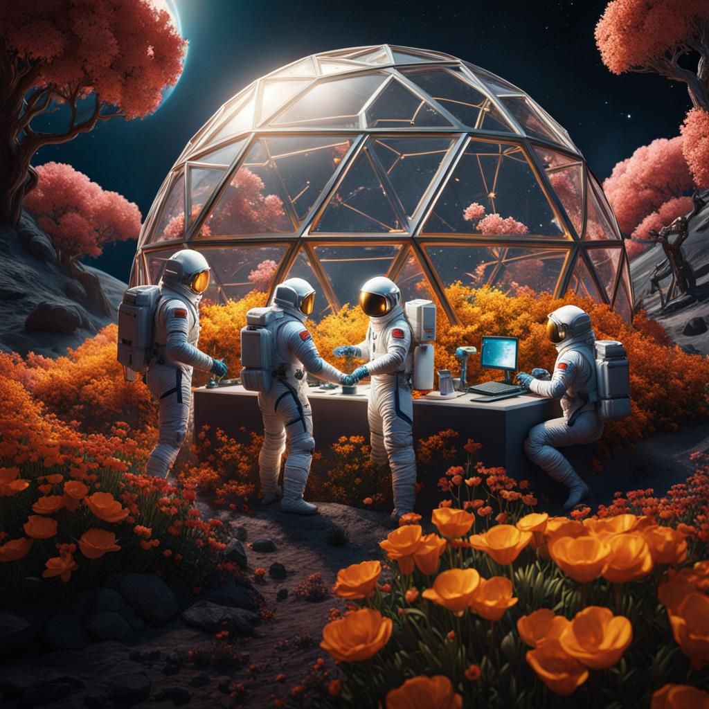 Lunar Gardeners: Spacesuit Cultivation on the Moon