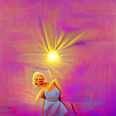 Marilyn Monroe in Sunlight: 8K 3D Photoillustration