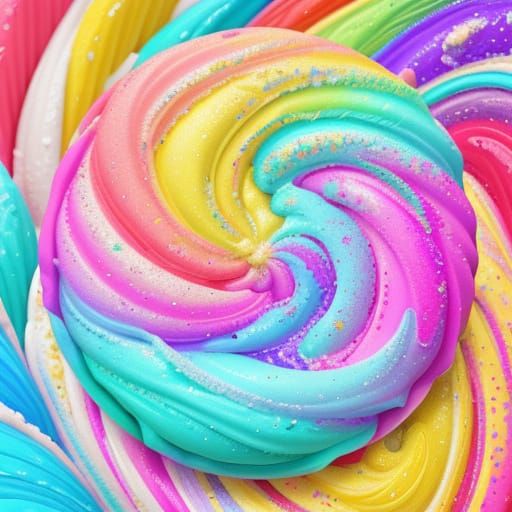 Majestic Ice Cream in Pop Art Style