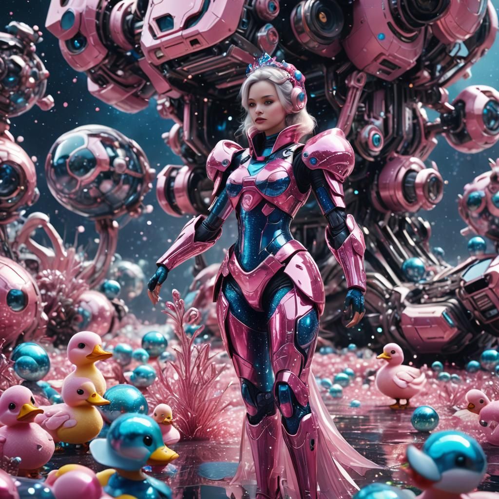 Snow White Space Mermaid with Sci-Fi Details