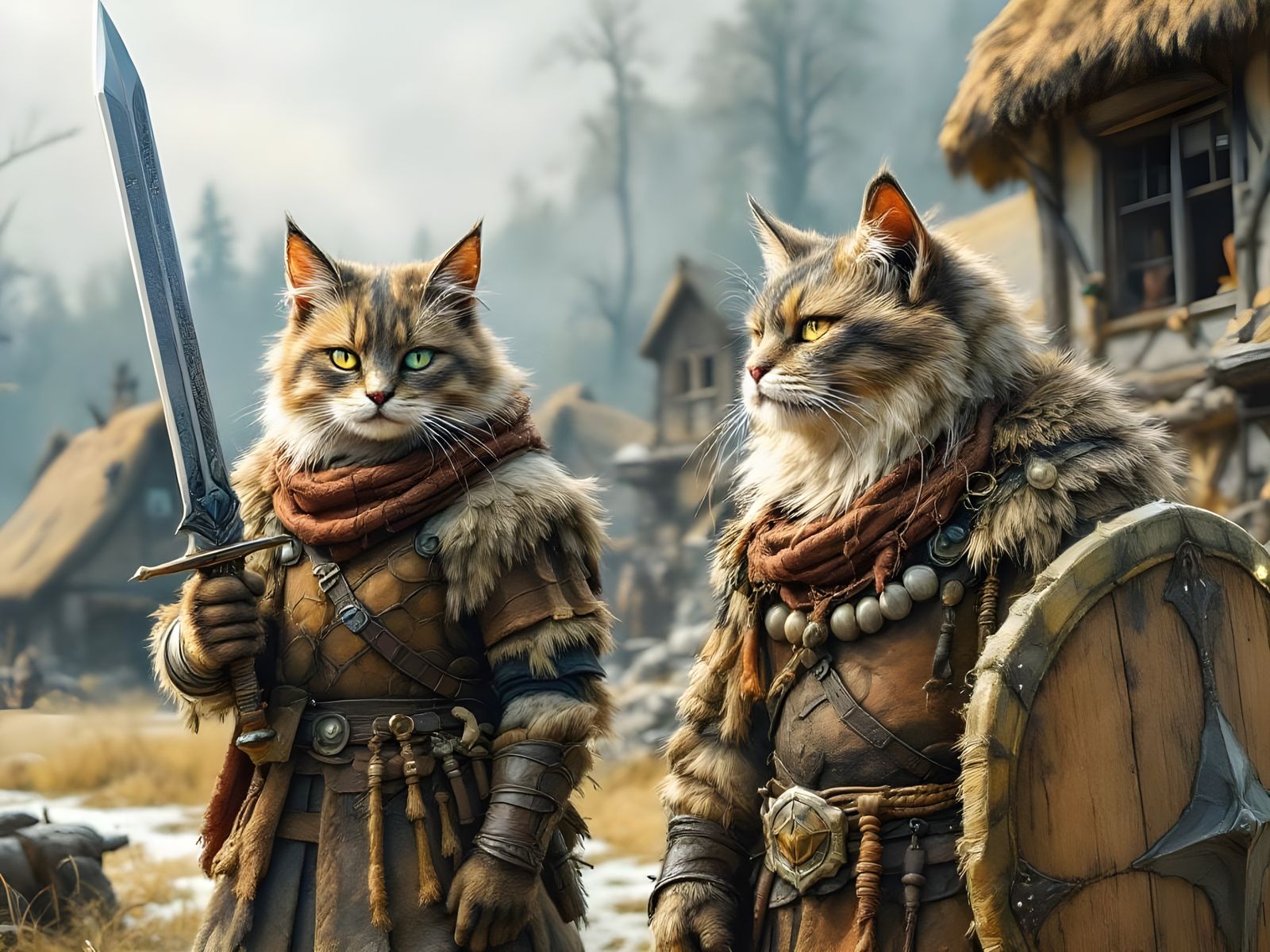 Viking Cats Series: A Young Warrior with A Seasoned Pro