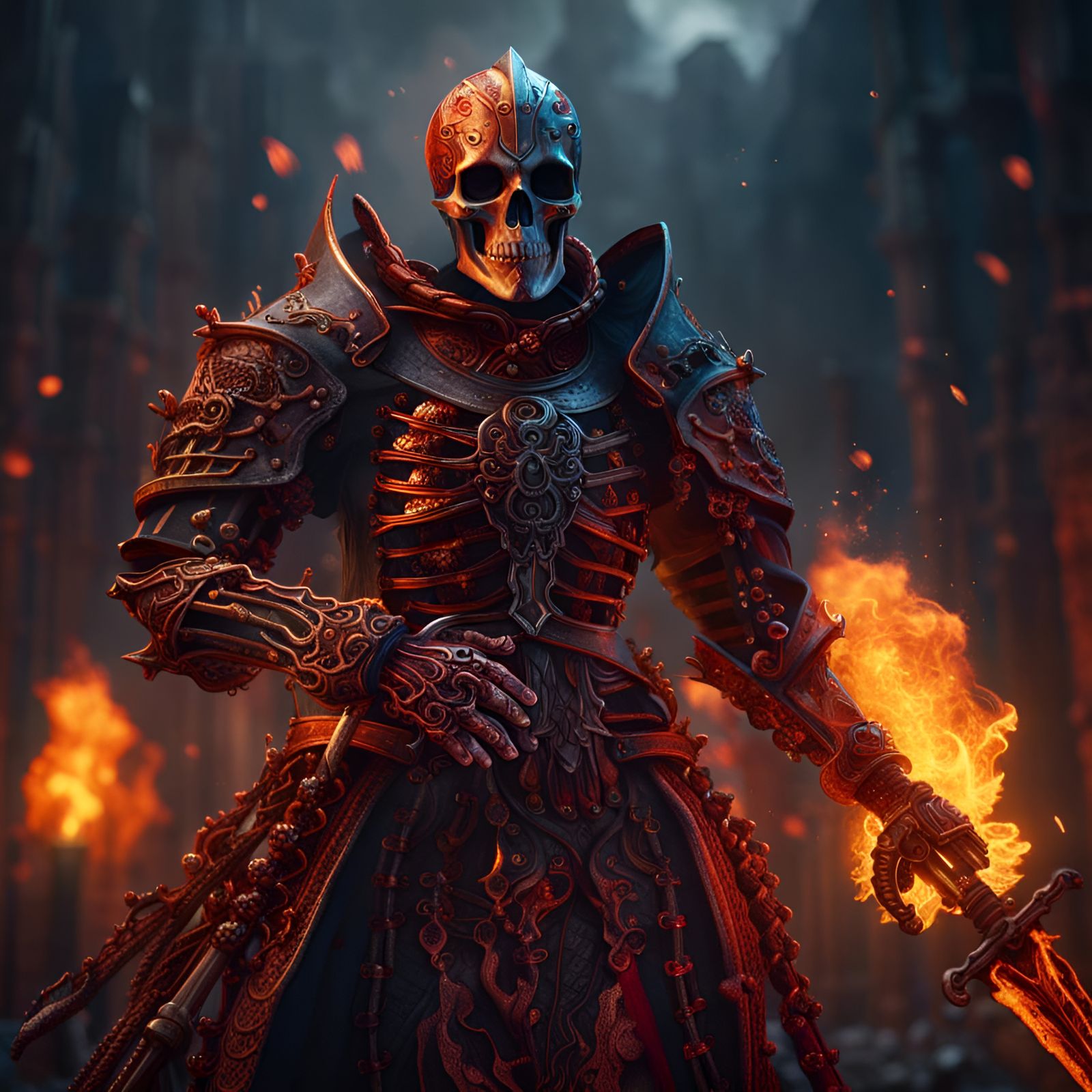 Flaming Skeleton Knight