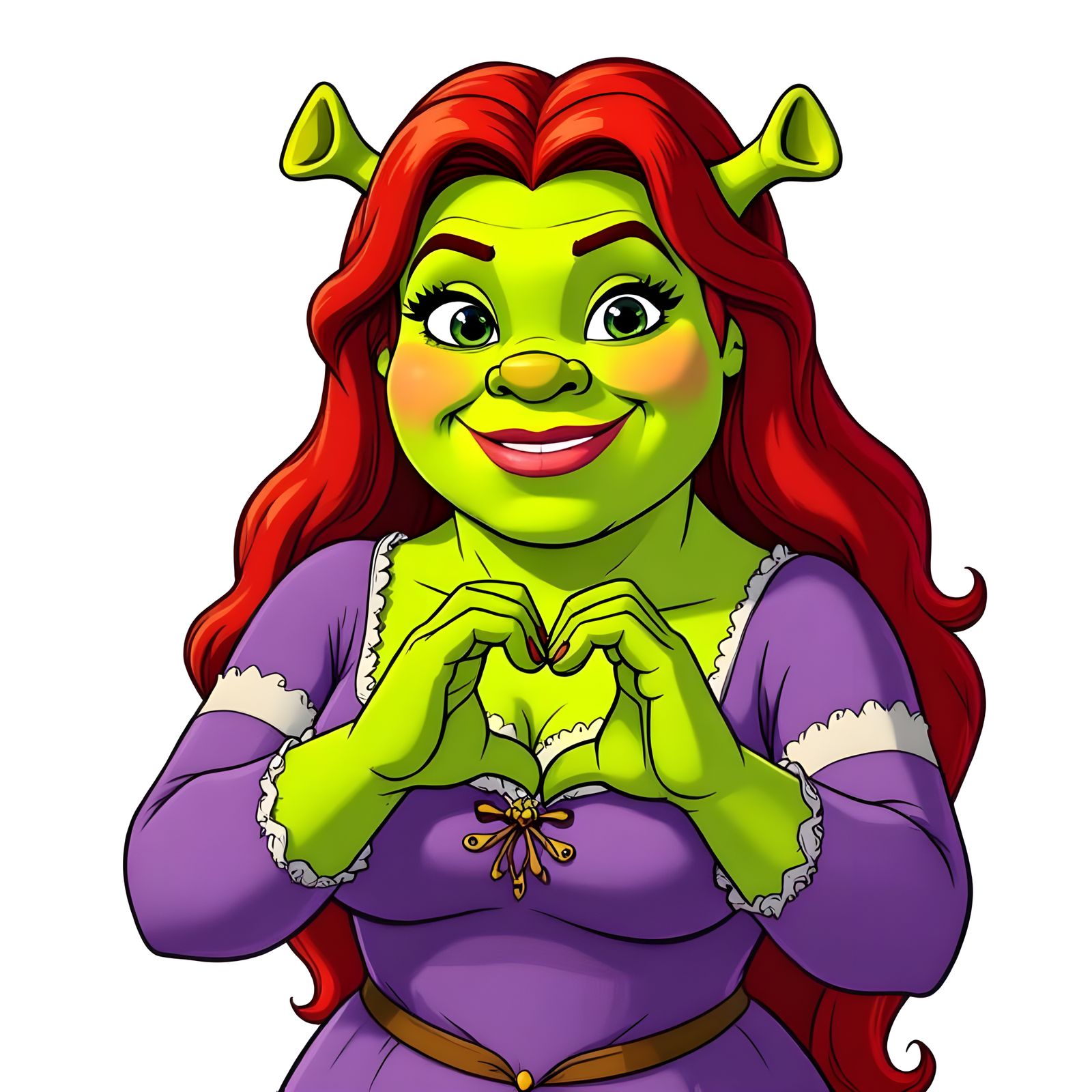 Princess Fiona as Ogre in Cartoon Style