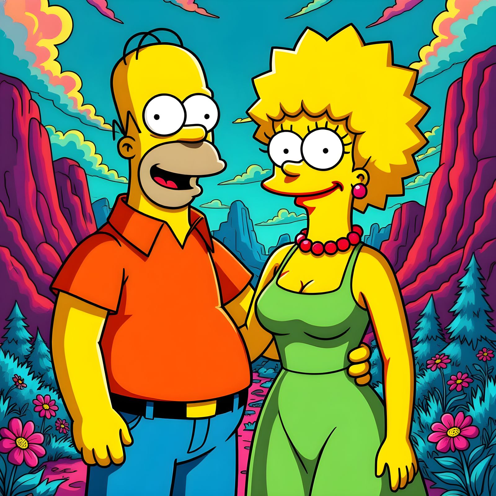 Simpsons Comic in Meat Canyon Style