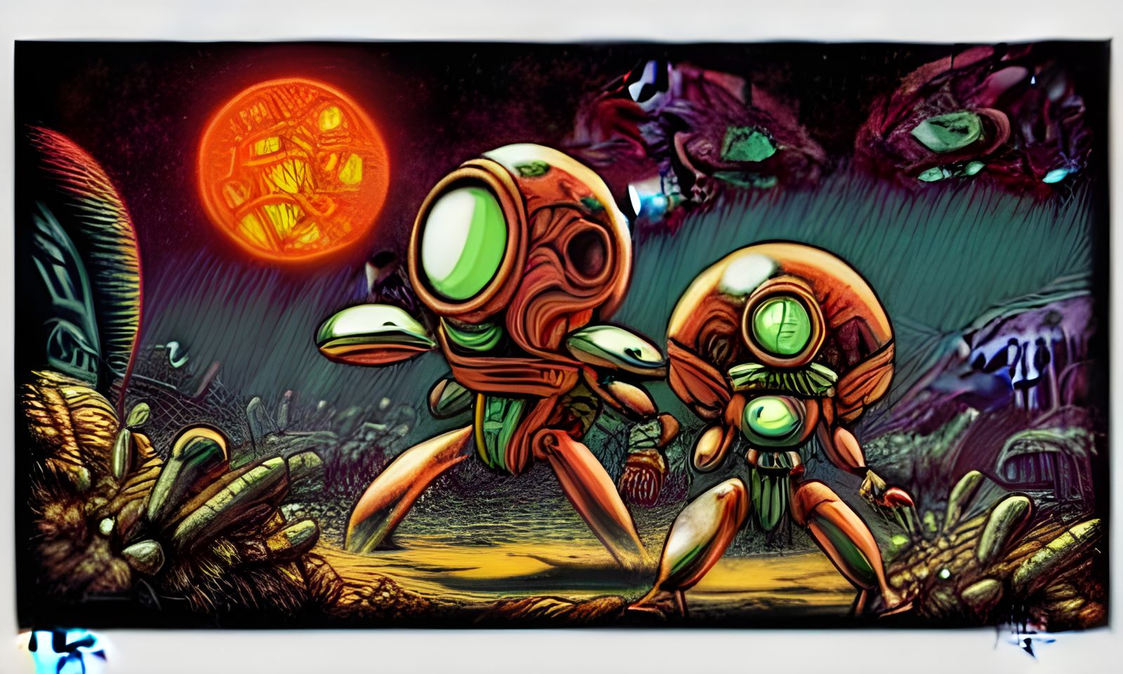 Metroid in Burton and Banksy Style