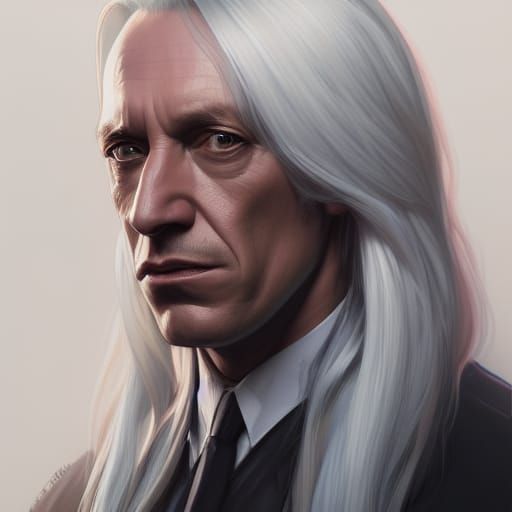 Lucius Malfoy Portrait in Hyperdetailed Digital Art