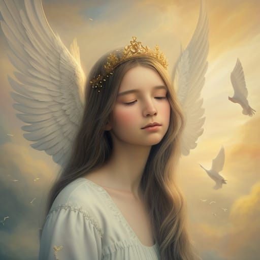 Ethereal Angel in a Soft Focus Dream