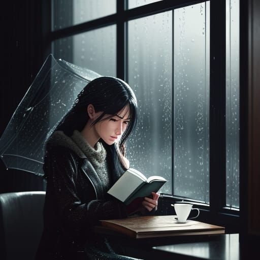 Cozy Cafe Moment in Anime-Inspired 3D Art