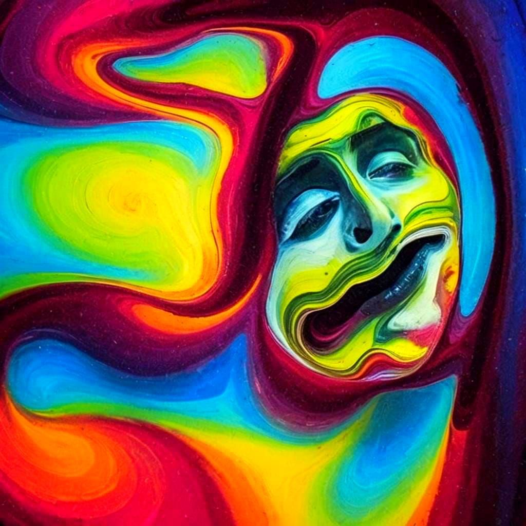 Psychedelic Vortex Reveals Beautiful Face