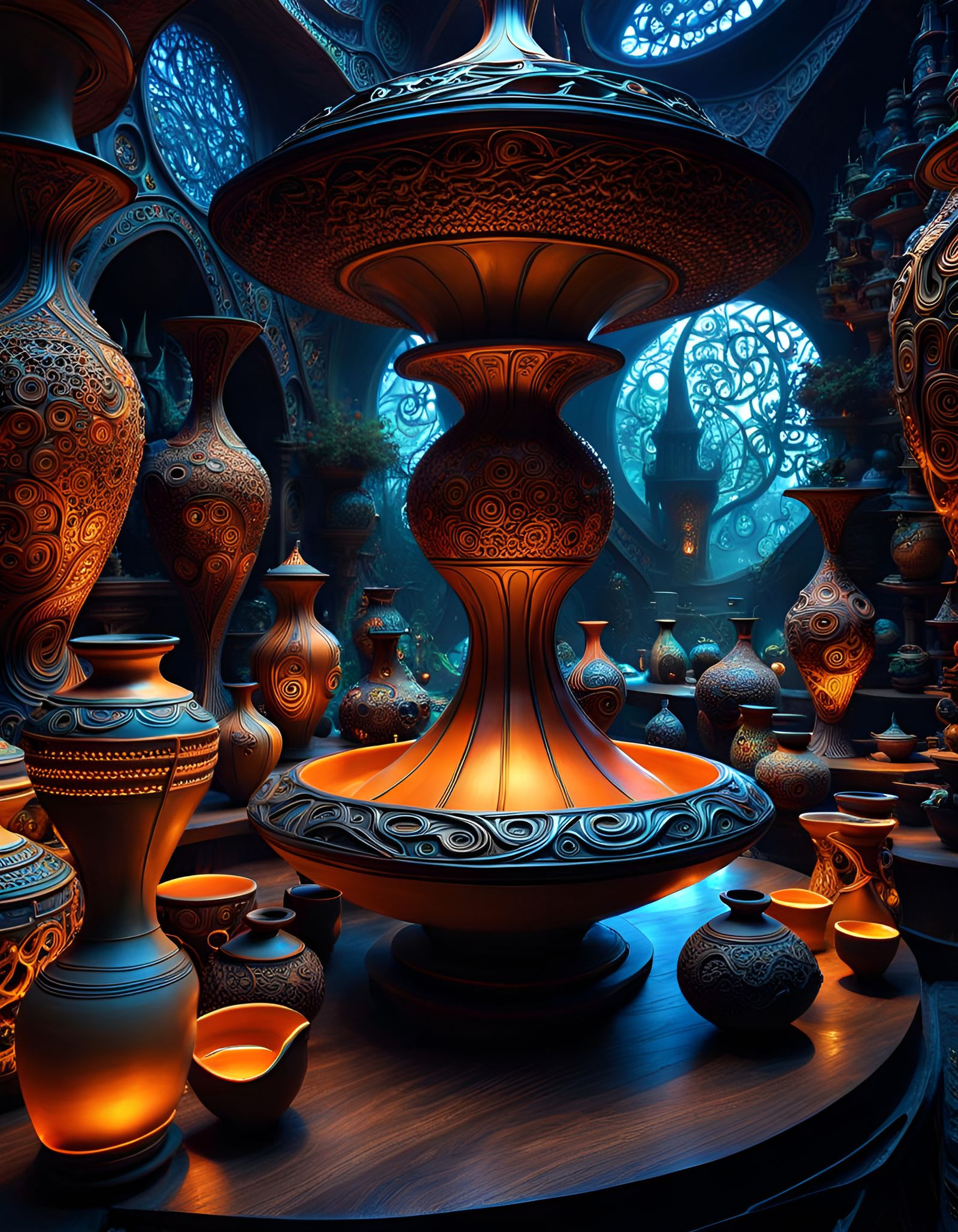 Bizarre Fantasy Pottery with Souls and Faces