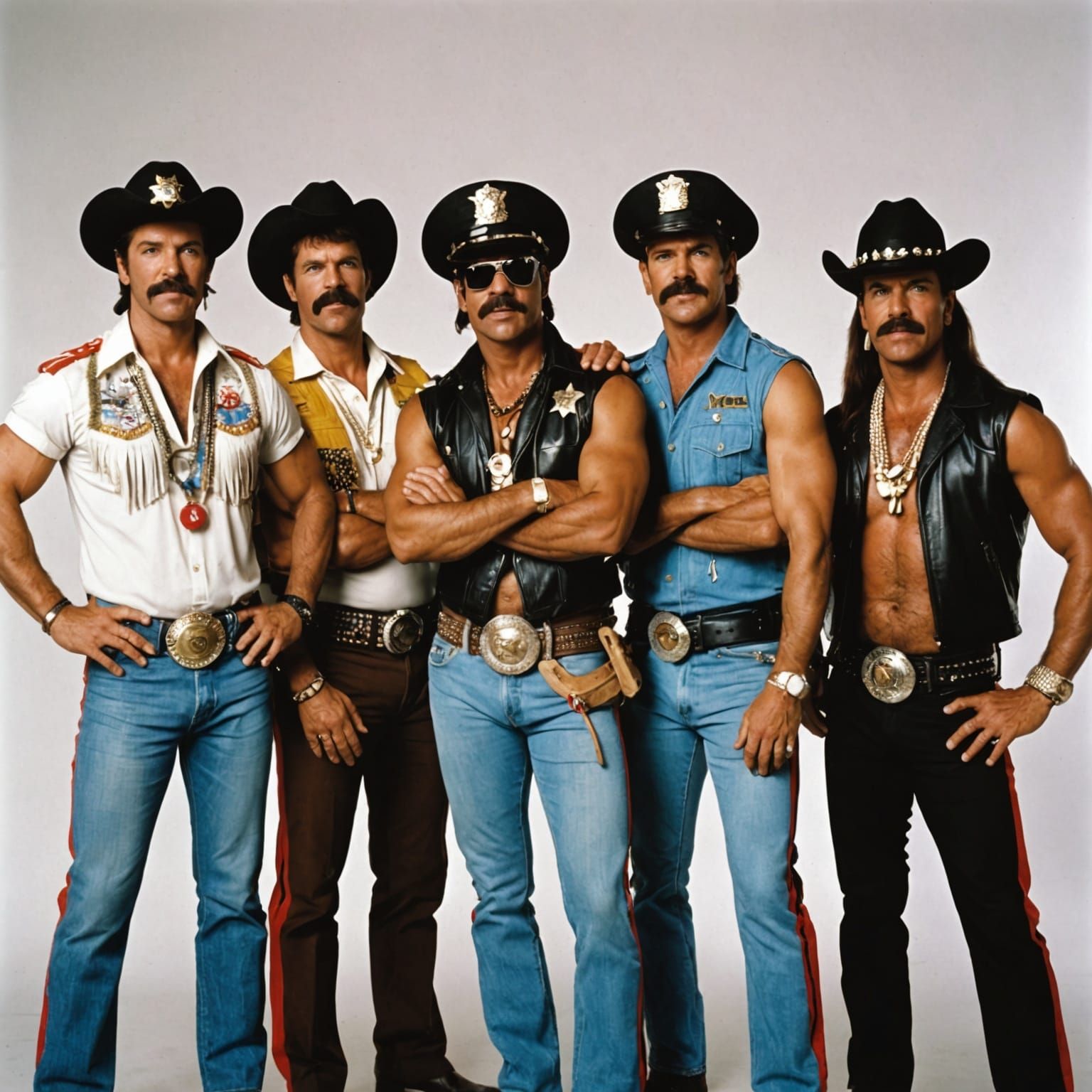 AI Image of Village People Doing YMCA Dance