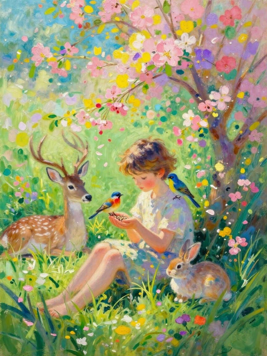 Moments with nature or the moments in peace