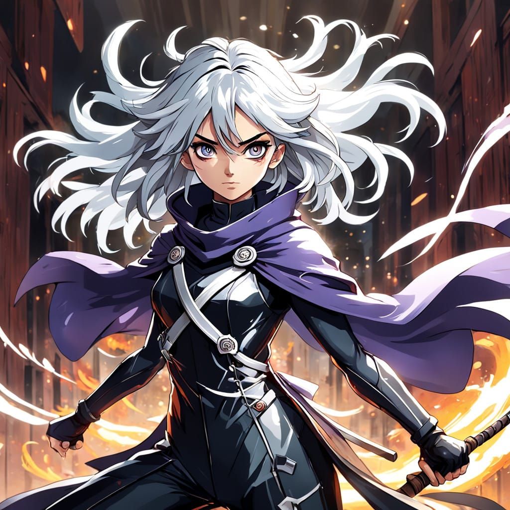 Confident Female Ninja with Fiery Personality and Magnetism