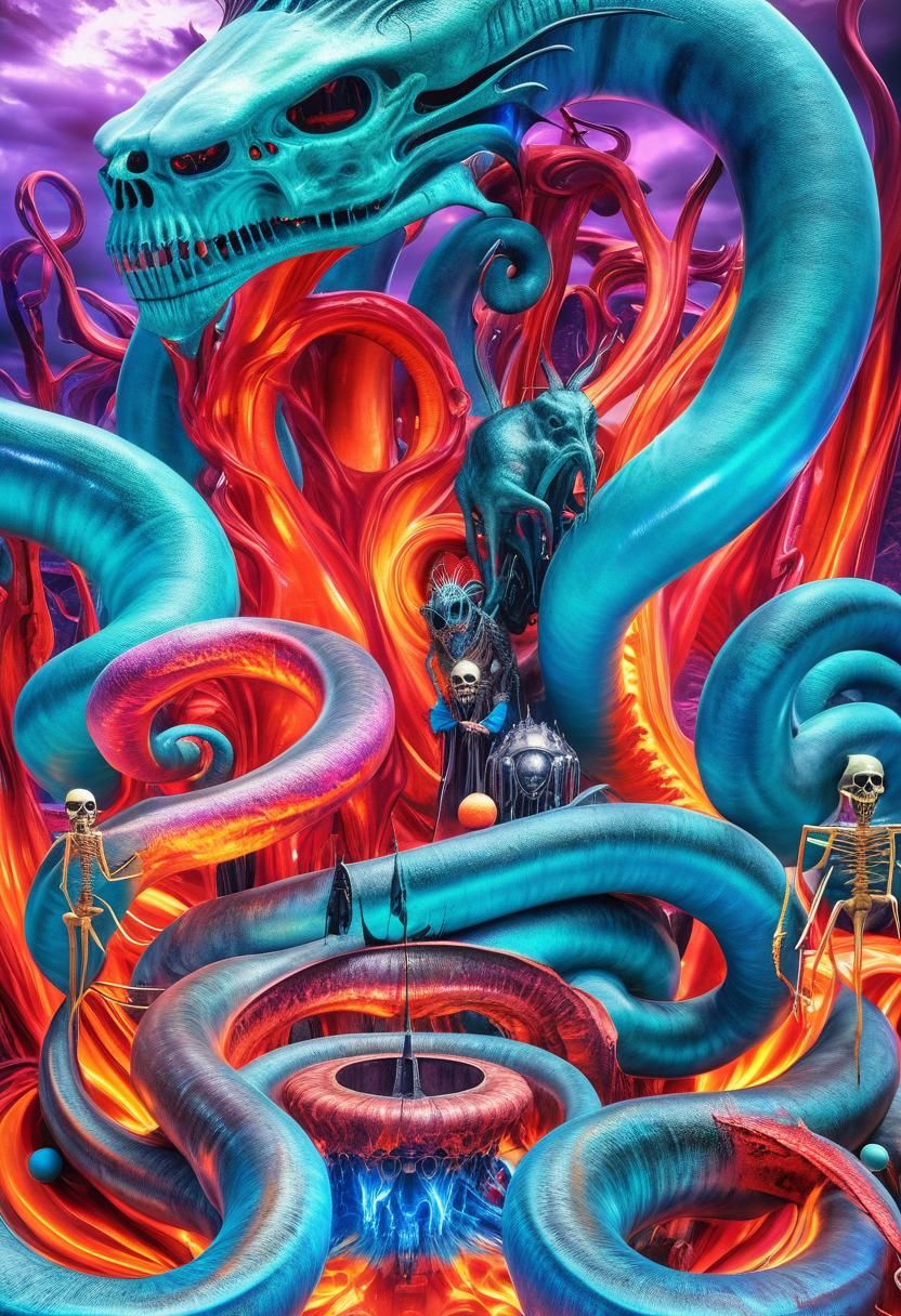 Surreal Countdown to Doom in Hyperrealistic Style