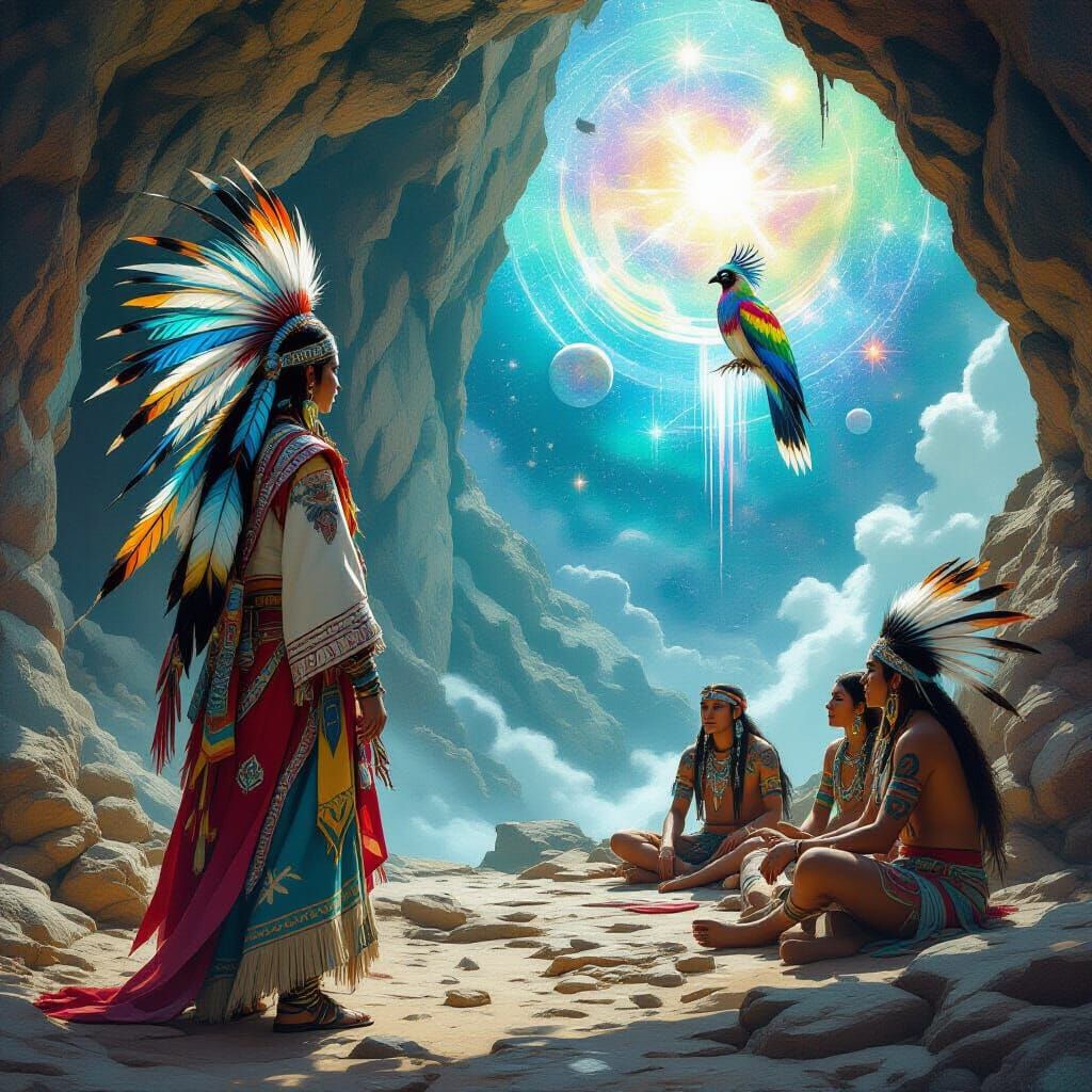 Mystical Being's Astral Journey to Ancient Meeting