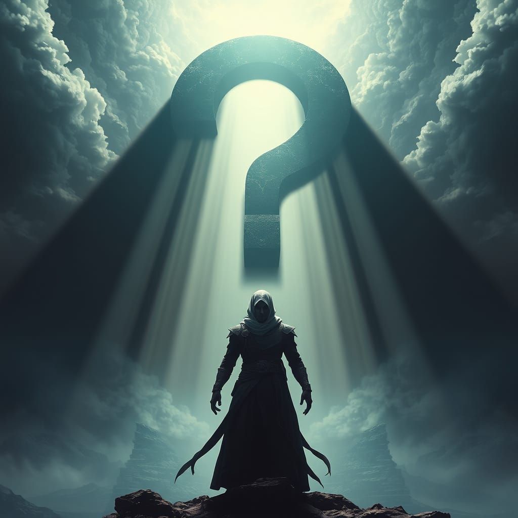 Fragezeichen über einem Kopf Epic cinematic brilliant stunni...