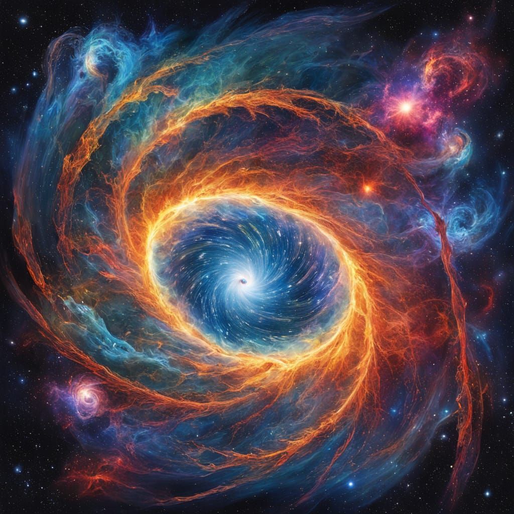 Ethereal Supernova Unfolds in Vibrant Cosmic Dance