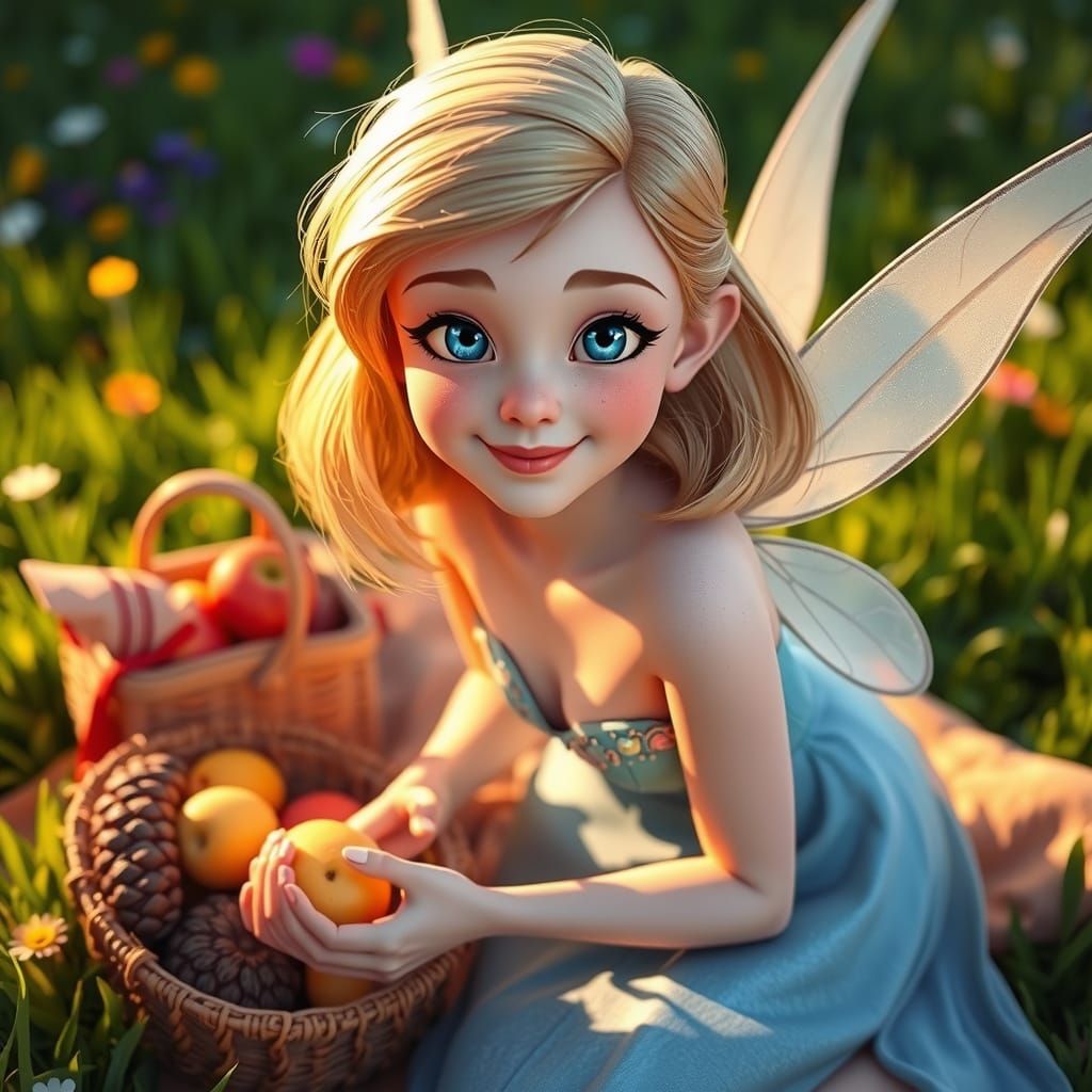 Whimsical Fairy in Spring Bloom