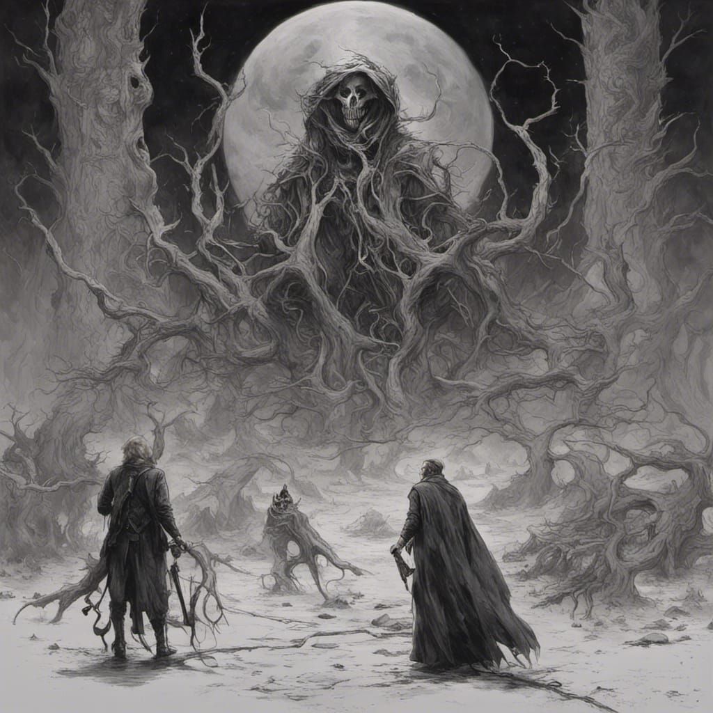 Sinister Embrace of the Void: Dark Fantasy Art