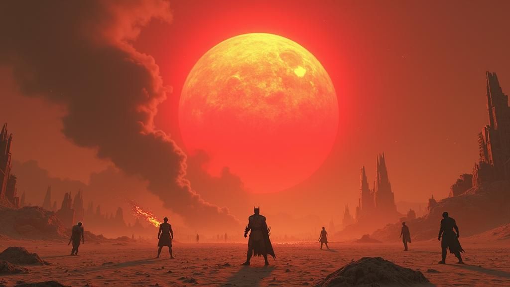 Apocalyptic Desert Battle: Fantasy Concept Art