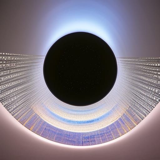 Divine Creation of Firmament in Luminescent Digital Art