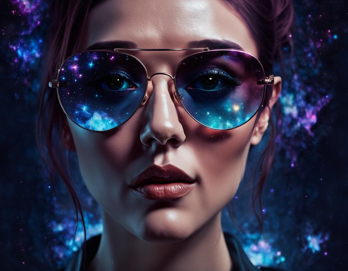 Galactic Girl in Star Sunglasses: Carne Griffiths Style