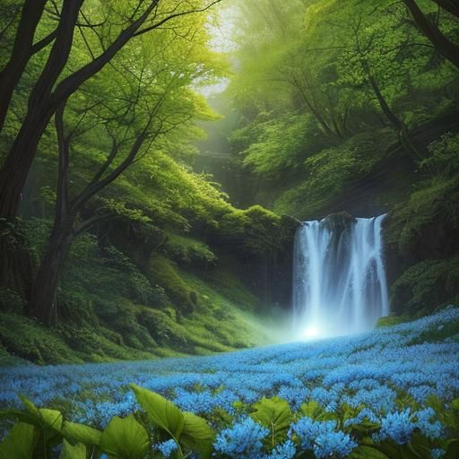 Surreal Spring: Abstract Expressionist Oil Painting