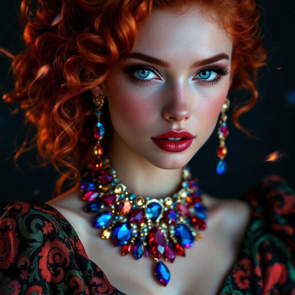 Vibrant Digital Portrait in Hyperrealistic Style