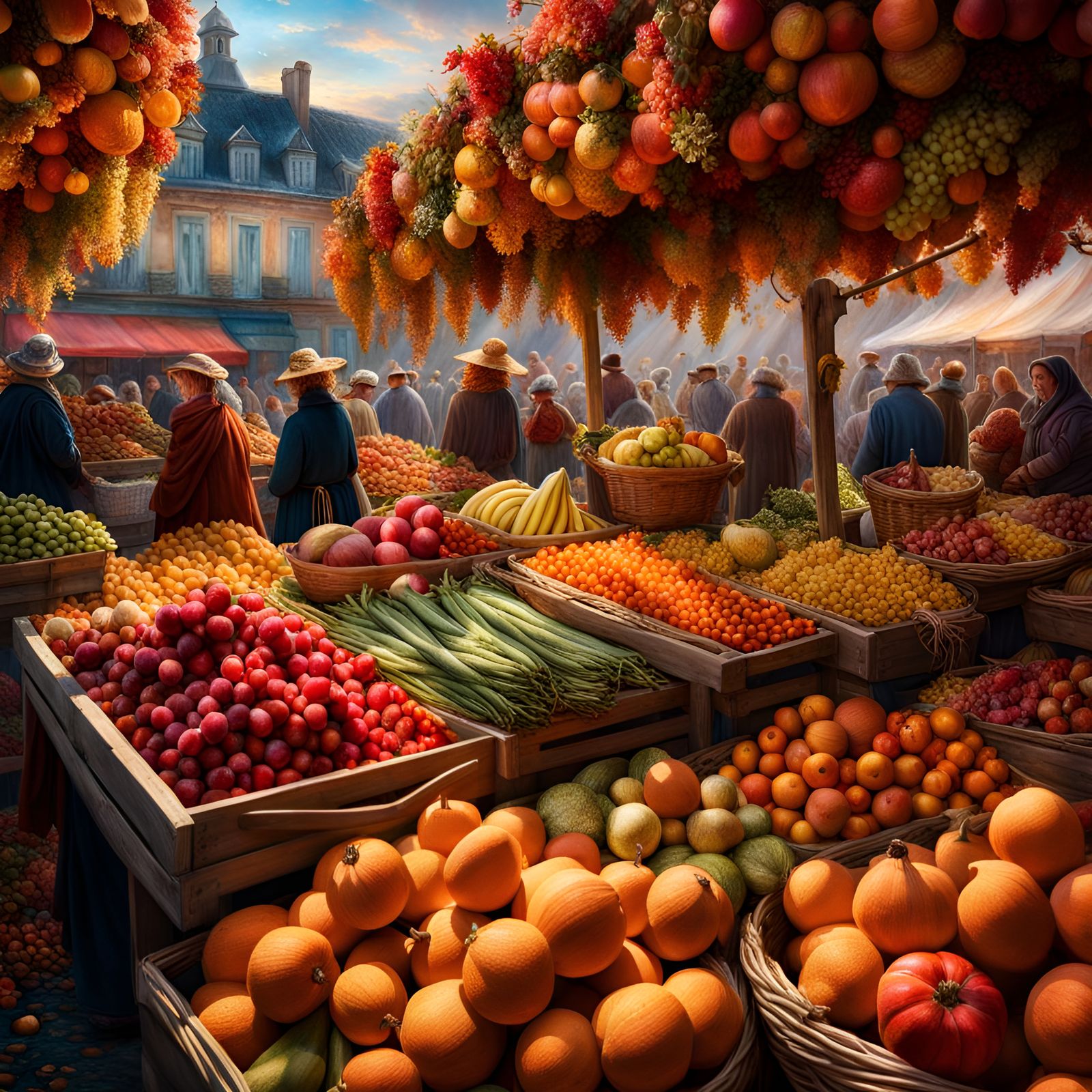The French have gathered in the harvest and the market is so busy