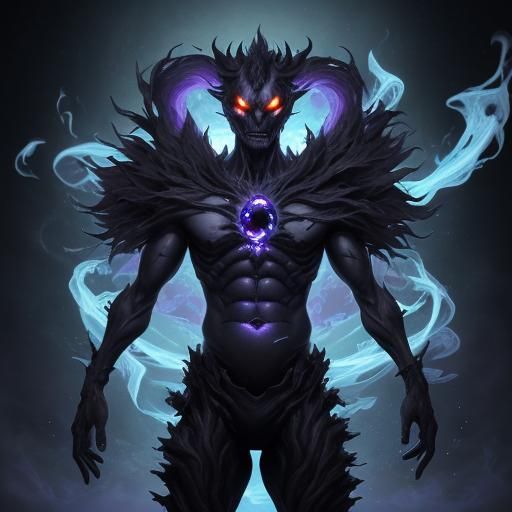 Gengar Surrounded by Ghost Energy and Flames