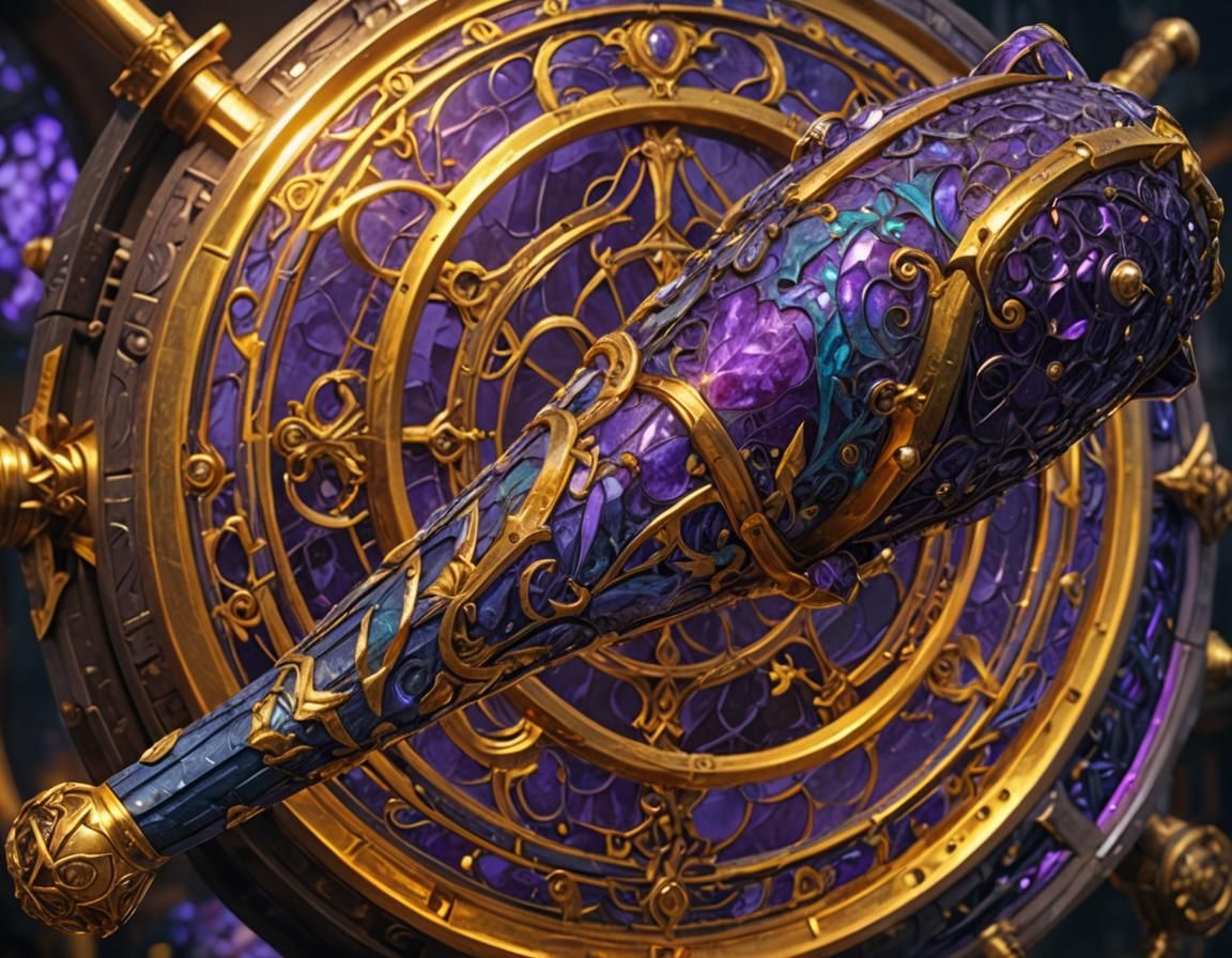 Dark Fantasy Wooden Mace in Hyperdetailed 8k Resolution