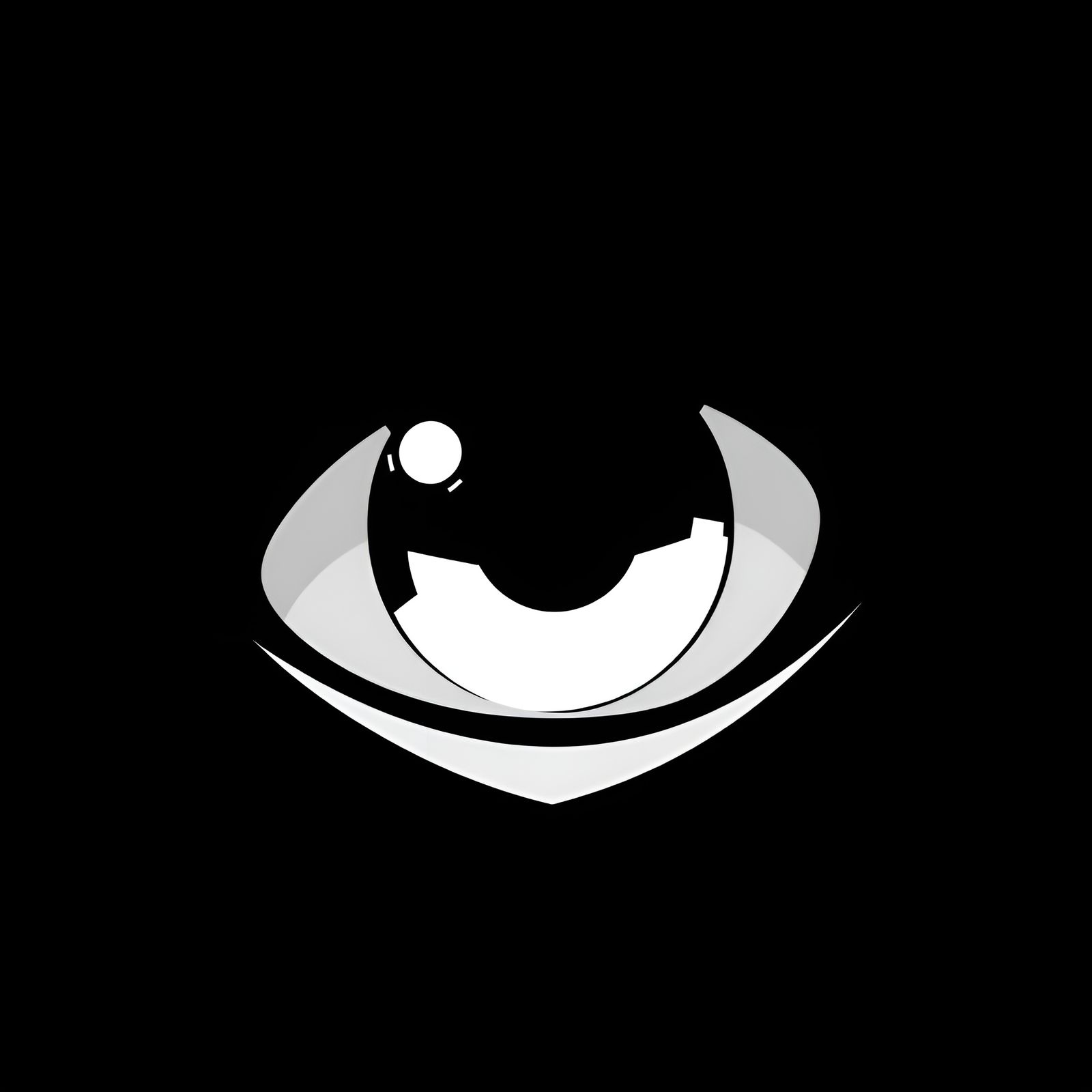 Minimalist Anime Eye in Monochrome