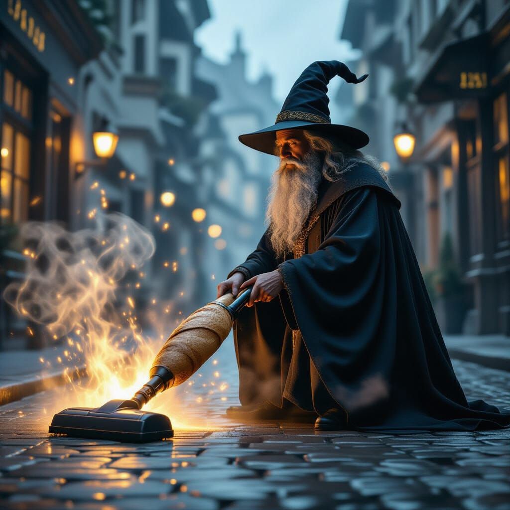 Magician's Wand Vacuums Home in Bioluminescent Haze