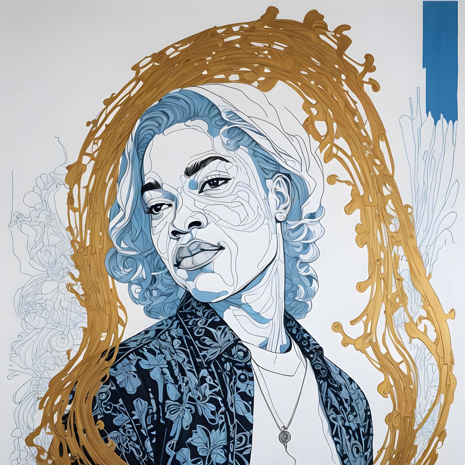 Striking Contemporary Abstract Portrait Painting