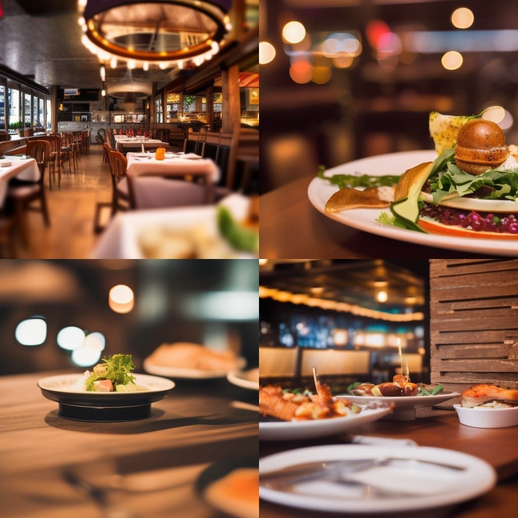 Restaurant Interior with Bokeh, Professional Photography