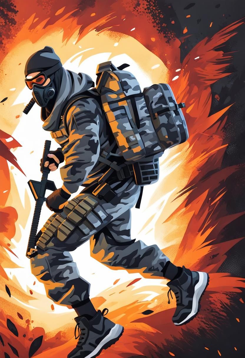 Menacing Military Saboteur Ninja Master